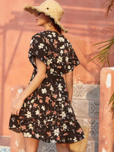 Schwarzes Gardenia Freizeitkleid